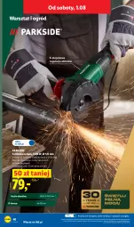 Gazetka promocyjna Lidl - Gazetka ważna od 27.07. do 01.08. - Gazetka - ważna od 01.08 do 01.08.2026 - strona 46 - produkty: Parkside, Top, Szlifierka kątowa, Szlifierka, Ogród