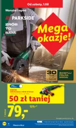 Gazetka promocyjna Lidl - Gazetka ważna od 27.07. do 01.08. - Gazetka - ważna od 01.08 do 01.08.2026 - strona 6 - produkty: Parkside, Szlifierka kątowa, Szlifierka, Ogród