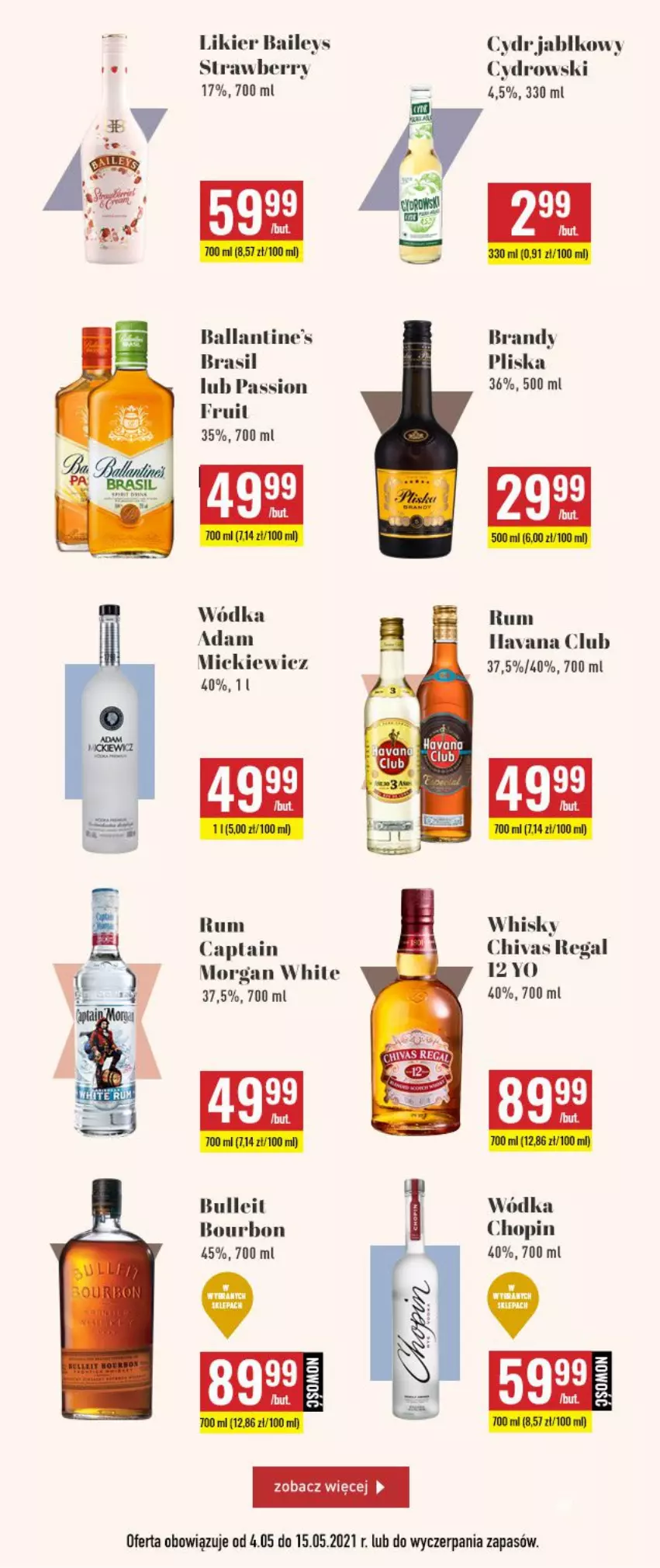 Gazetka promocyjna Biedronka - Czas na toast - ważna 04.05 do 15.05.2021 - strona 3 - produkty: Bourbon, Brandy, Likier, Pliska, Rum, Whisky, Wódka