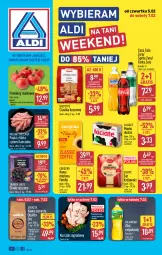 Gazetka promocyjna Aldi - Oferta weekendowa - Gazetka - ważna od 07.02 do 07.02.2026 - strona 1 - produkty: Kurczak, Ciastka, Kujawski, Ser, Gra, Kawa ziarnista, Królewski, Mięsne specjały, Kawa mielona, Kawa, Fanta, Lavazza, Olej rzepakowy, Sprite, Masło, Olej, Pomidory, Fa