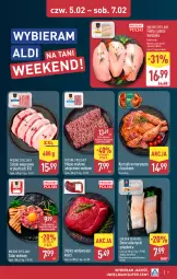 Gazetka promocyjna Aldi - Oferta weekendowa - Gazetka - ważna od 07.02 do 07.02.2026 - strona 7 - produkty: Kurczak, Polędwica, Mięso mielone, Tatar wołowy, Mięsne specjały, Golden Seafood, Schab wieprzowy, Udziec wołowy, Dorsz, Mięso