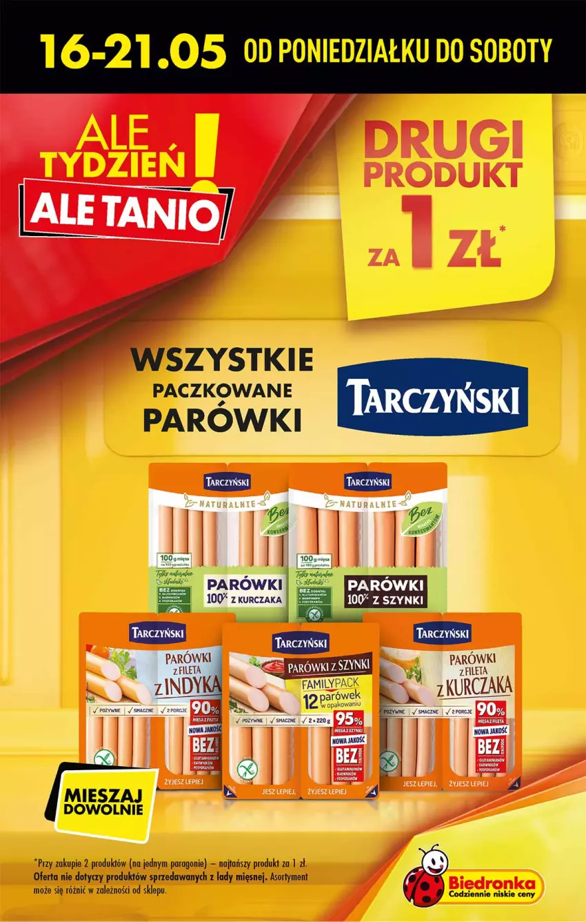 Gazetka promocyjna Biedronka - W tym tygodniu PN - ważna 16.05 do 21.05.2022 - strona 5 - produkty: Kurczak, Parówki, Por, Tarczyński