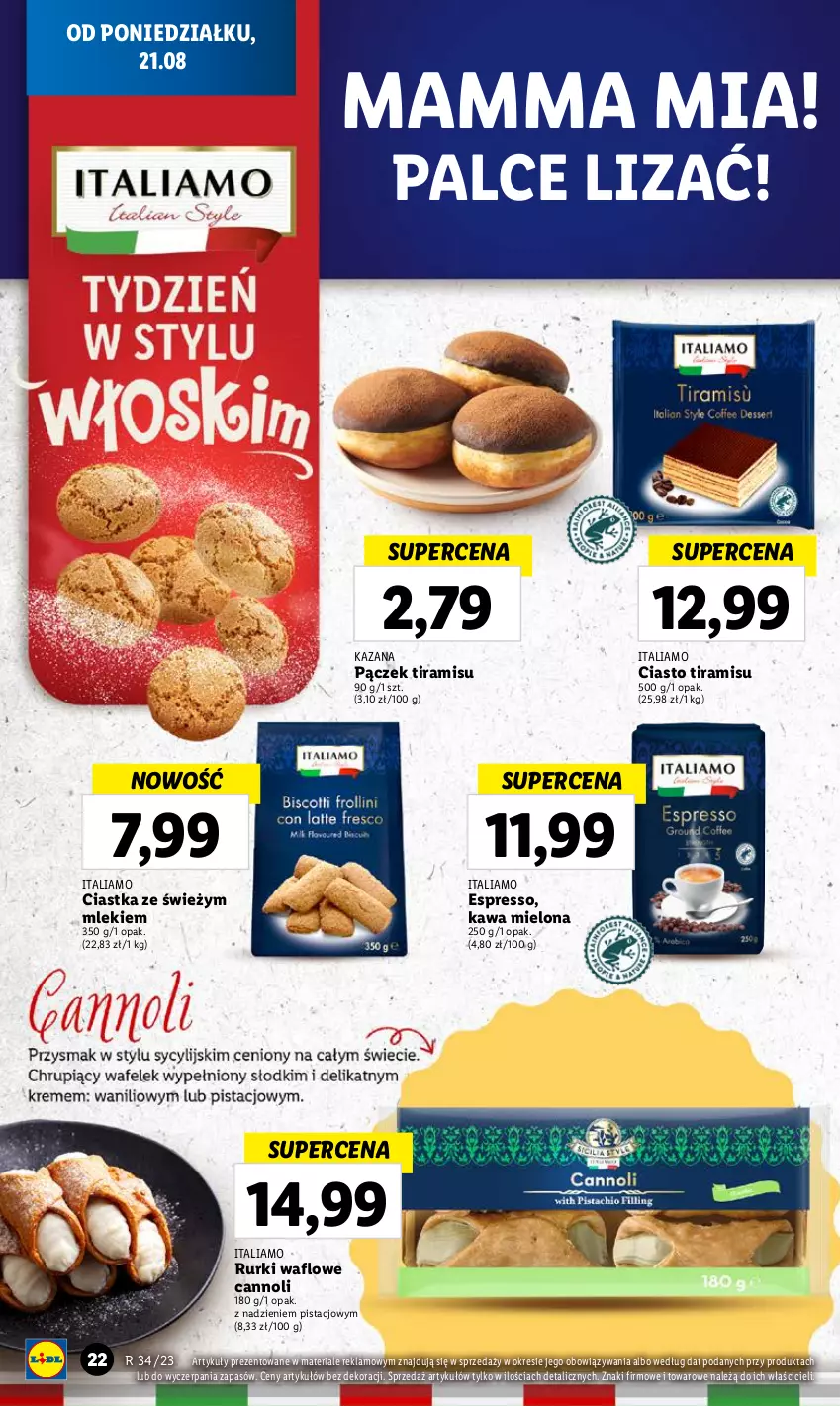 Gazetka promocyjna Lidl - GAZETKA - ważna 21.08 do 27.08.2023 - strona 28 - produkty: Ciastka, Kawa, Kawa mielona, Pączek, Rurki