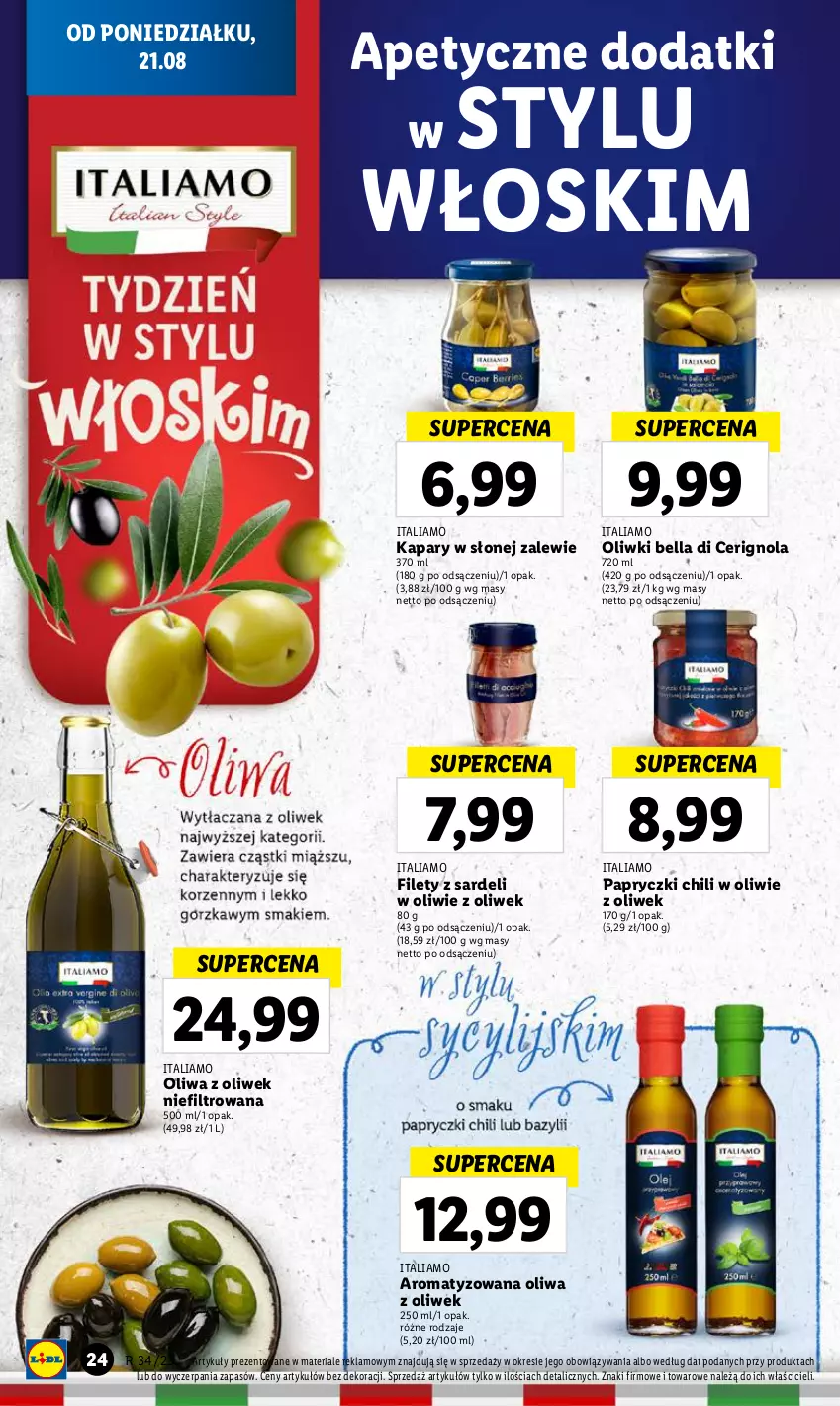 Gazetka promocyjna Lidl - GAZETKA - ważna 21.08 do 27.08.2023 - strona 30 - produkty: Bell, Bella, Kapary, Oliwa z oliwek, Oliwki