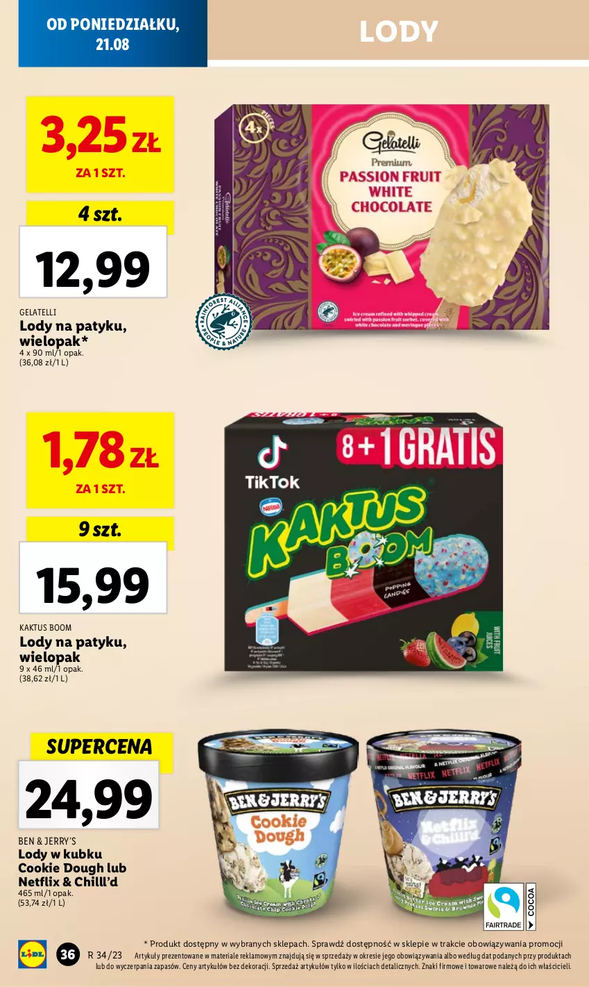 Gazetka promocyjna Lidl - GAZETKA - ważna 21.08 do 27.08.2023 - strona 42 - produkty: Kaktus, Lody