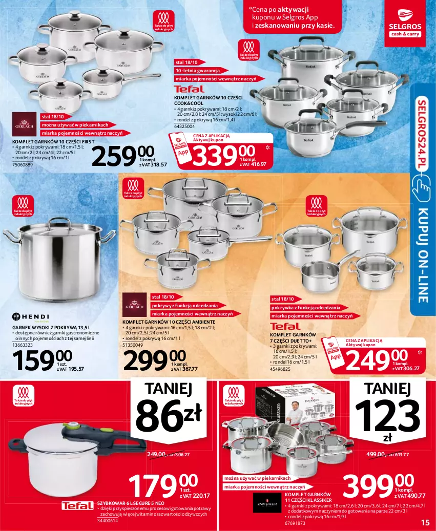 Gazetka promocyjna Selgros - Oferta przemysłowa - ważna 05.08 do 18.08.2021 - strona 15 - produkty: Garnek, LG, Miarka, Piekarnik, Pokrywa, Rondel, Sok, Szybkowar