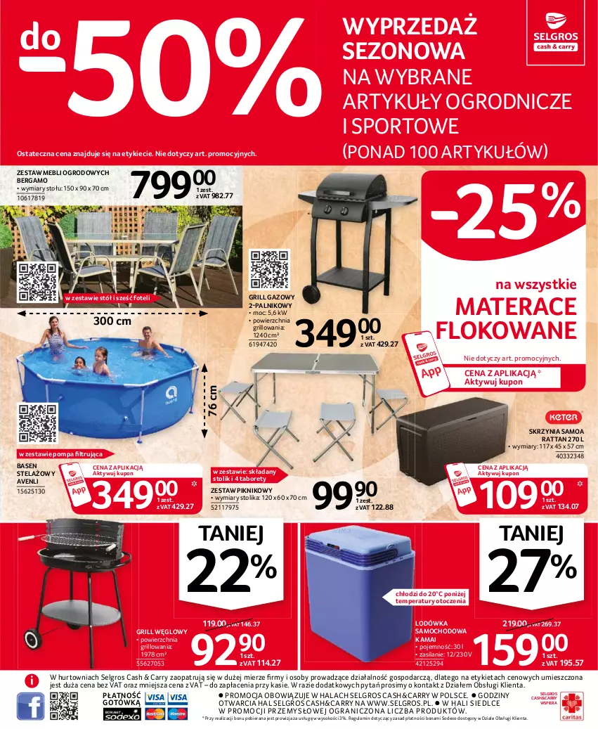 Gazetka promocyjna Selgros - Oferta przemysłowa - ważna 05.08 do 18.08.2021 - strona 3 - produkty: Fotel, Gra, Grill, Grill gazowy, LG, Lodówka, Materac, Por, Silan, Sok, Sport, Stół, Stolik, Taboret, Tera