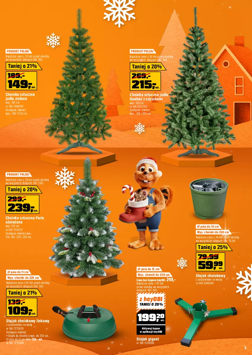 Gazetka promocyjna Obi - Gazetka OBI - ważna 03.12 do 31.12.2025 - strona 3 - produkty: Choinka, Cyprysik, Gwiazda, Inka, Kask, Osłonka, Poinsecja, Stojak