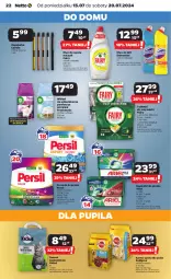 Gazetka promocyjna Netto - Artykuły spożywcze - Gazetka - ważna od 20.07 do 20.07.2024 - strona 22 - produkty: Domestos, Gin, Do mycia naczyń, Air Wick, Tablet, Proszek do prania, Persil, Płyn do mycia naczyń, Zapalarka, Płyn do wc, Fairy, Płyn do mycia, Zmywarki, Ariel, Kapsułki do prania, Tabletki do zmywarki, Pedigree, Fa