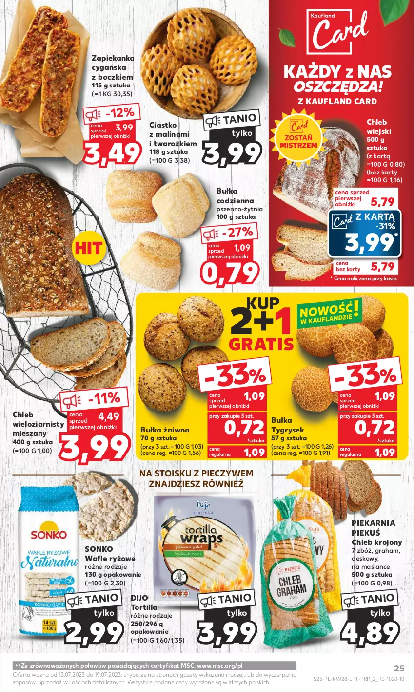 Gazetka promocyjna Kaufland - Gazetka tygodnia - ważna 13.07 do 19.07.2023 - strona 25 - produkty: Bułka, Chleb, Gra, Gry, Piec, Ryż, Sonko, Tortilla, Wafle, Zapiekanka