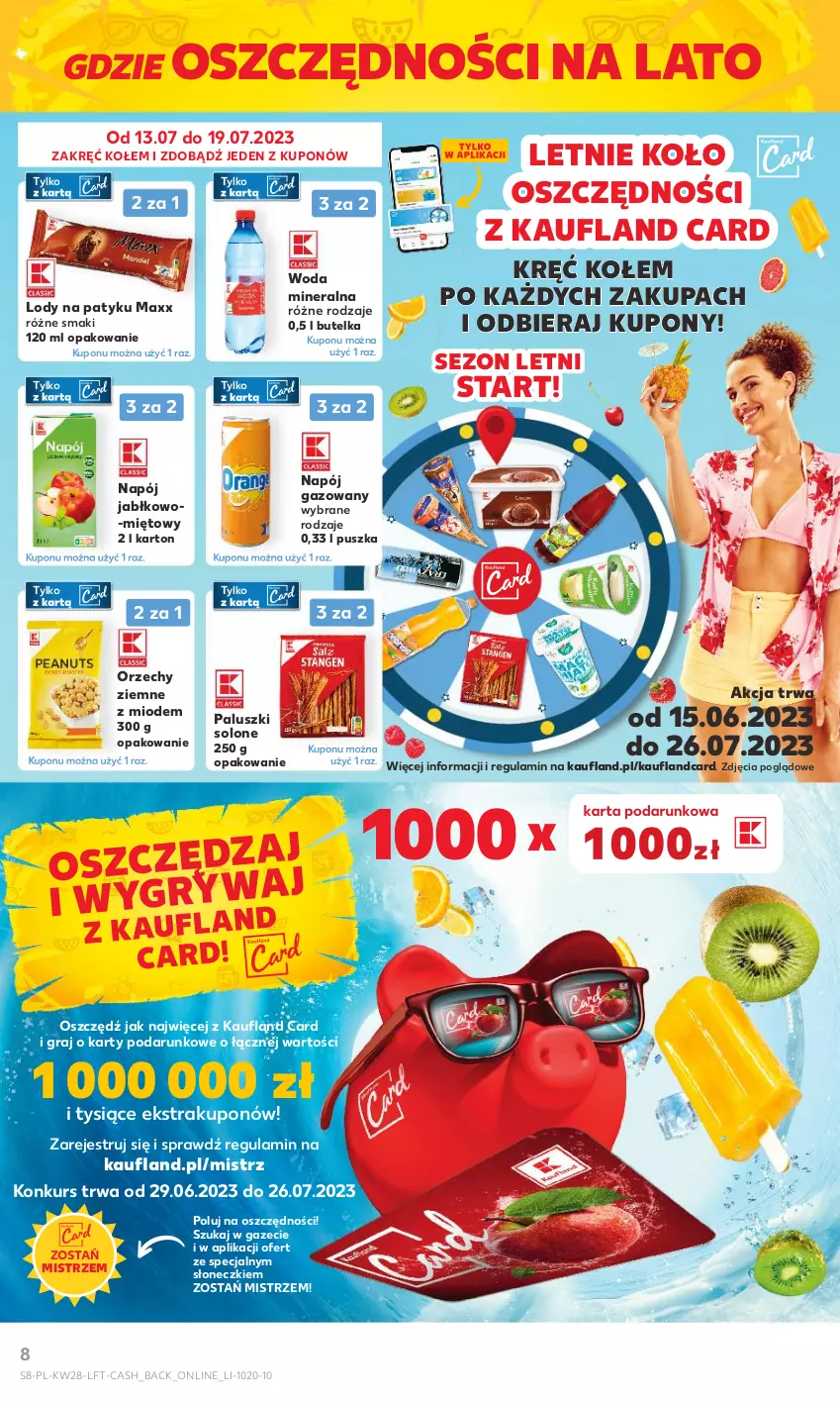 Gazetka promocyjna Kaufland - Gazetka tygodnia - ważna 13.07 do 19.07.2023 - strona 8 - produkty: Gra, Lody, Napój, Napój gazowany, Woda, Woda mineralna