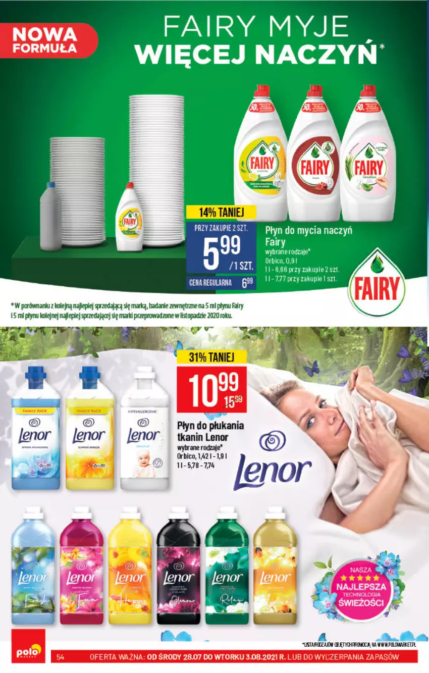 Gazetka promocyjna PoloMarket - Gazetka pomocyjna - ważna 28.07 do 03.08.2021 - strona 54 - produkty: BIC, Do mycia naczyń, Fa, Fairy, HP, Lenor, Olej, Płyn do mycia, Płyn do mycia naczyń, Por, Top