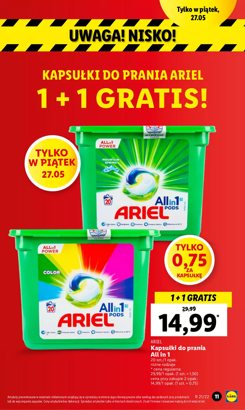 Gazetka promocyjna Lidl - GAZETKA - ważna 26.05 do 28.05.2022 - strona 11 - produkty: Ariel, Gra, Kapsułki do prania, Waga