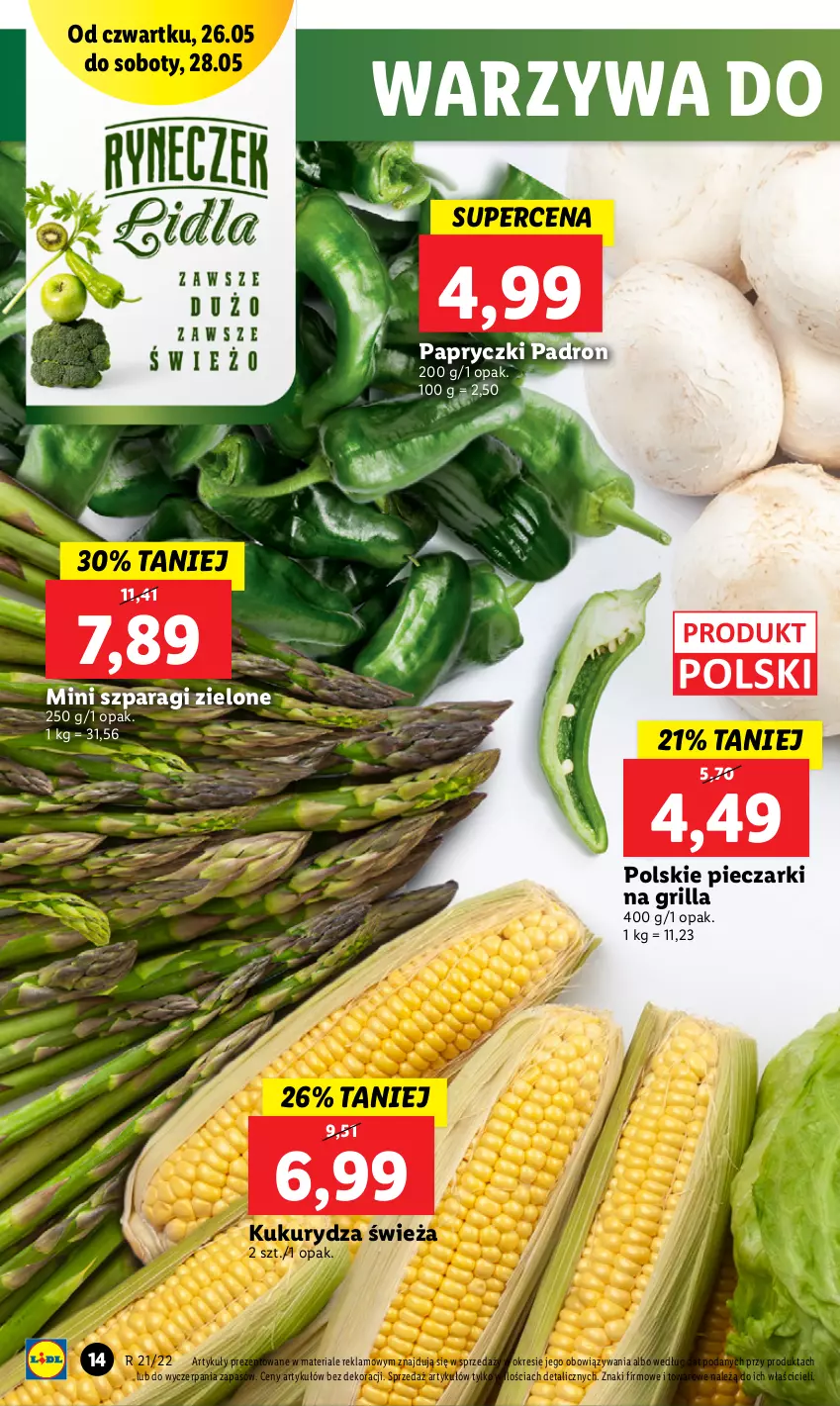 Gazetka promocyjna Lidl - GAZETKA - ważna 26.05 do 28.05.2022 - strona 14 - produkty: Dron, Grill, Kukurydza, Piec, Warzywa