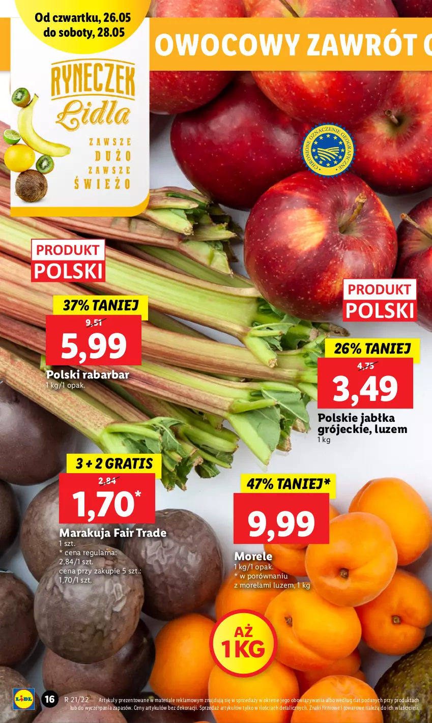 Gazetka promocyjna Lidl - GAZETKA - ważna 26.05 do 28.05.2022 - strona 16 - produkty: Fa, Gra, Jabłka, Morela, Por