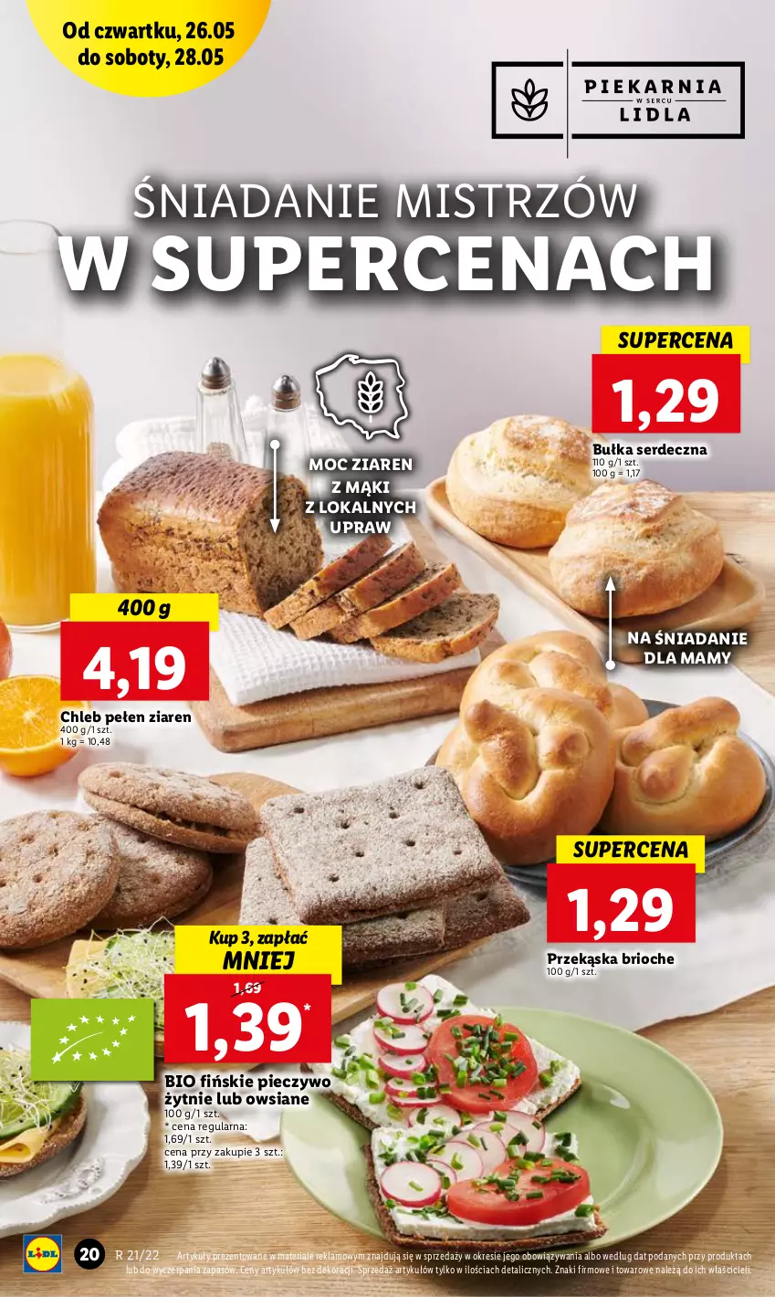 Gazetka promocyjna Lidl - GAZETKA - ważna 26.05 do 28.05.2022 - strona 20 - produkty: Bułka, Chleb, Piec, Pieczywo, Ser