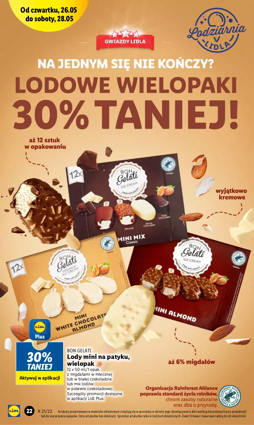 Gazetka promocyjna Lidl - GAZETKA - ważna 26.05 do 28.05.2022 - strona 22 - produkty: Lody