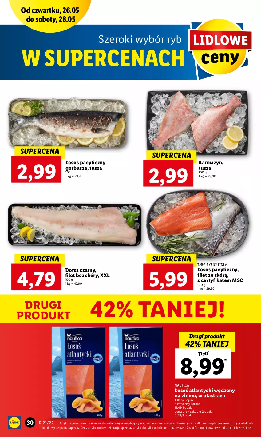 Gazetka promocyjna Lidl - GAZETKA - ważna 26.05 do 28.05.2022 - strona 30 - produkty: Dorsz, Tusz