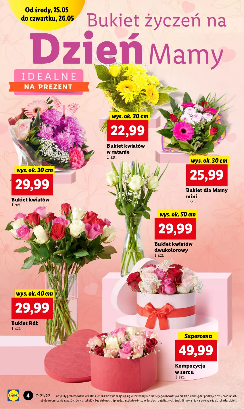 Gazetka promocyjna Lidl - GAZETKA - ważna 26.05 do 28.05.2022 - strona 4 - produkty: Bukiet, Ser