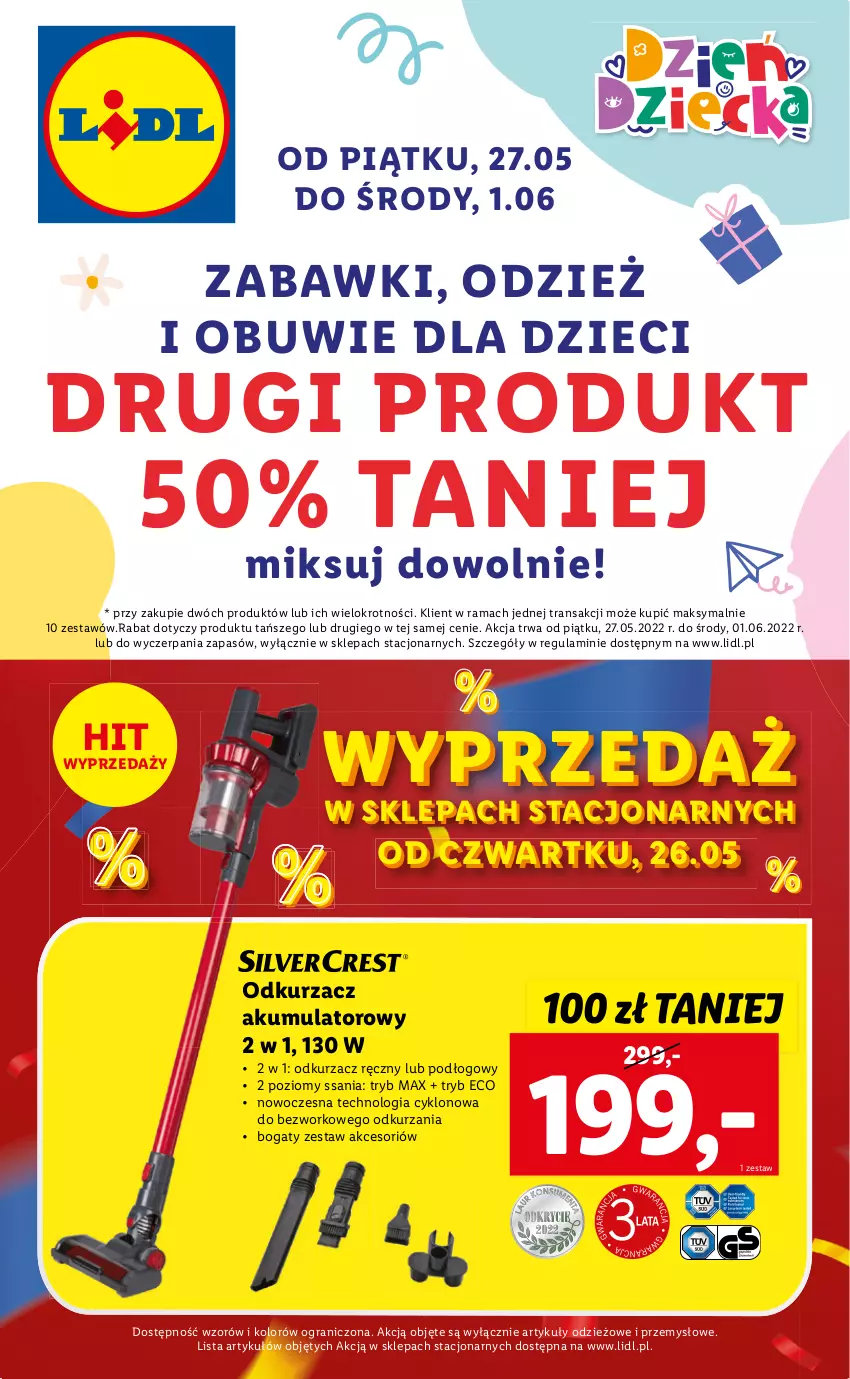 Gazetka promocyjna Lidl - GAZETKA - ważna 26.05 do 28.05.2022 - strona 48 - produkty: Akumulator, Dzieci, Gra, Obuwie, Odkurzacz, Rama, Tran