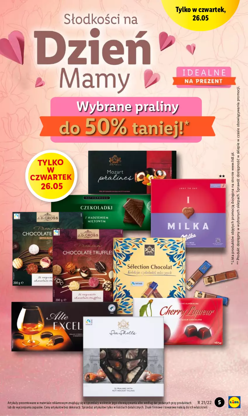 Gazetka promocyjna Lidl - GAZETKA - ważna 26.05 do 28.05.2022 - strona 5 - produkty: Praliny