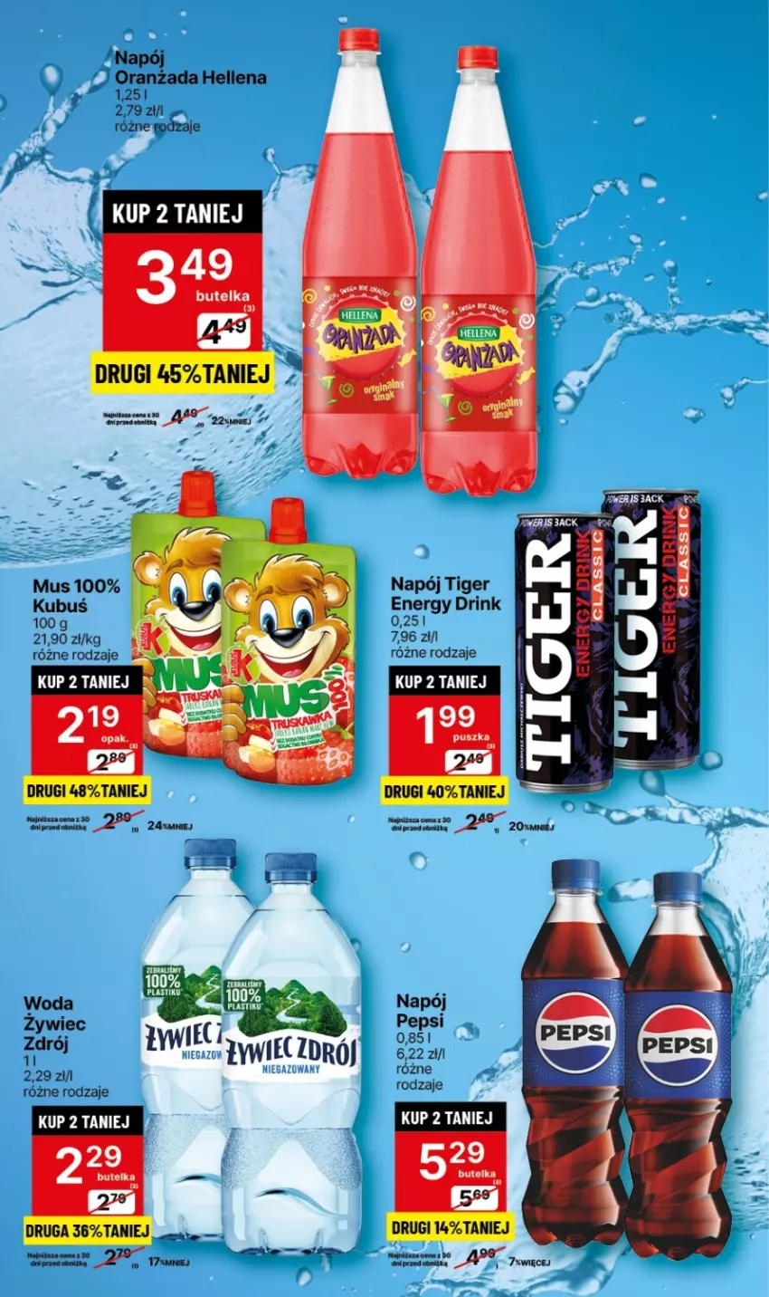 Gazetka promocyjna Delikatesy Centrum - NOWA GAZETKA Delikatesy Centrum od 4 marca! 4-10.03.2024 - ważna 04.03 do 10.03.2024 - strona 25 - produkty: Hellena, Kubuś, Mus, Napój, Tiger, Woda