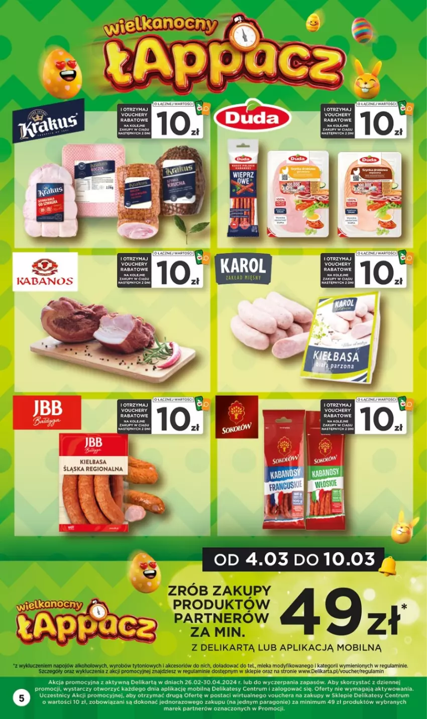 Gazetka promocyjna Delikatesy Centrum - NOWA GAZETKA Delikatesy Centrum od 4 marca! 4-10.03.2024 - ważna 04.03 do 10.03.2024 - strona 5 - produkty: Kabanos, Kiełbasa, Kiełbasa śląska, Mobil, Olej