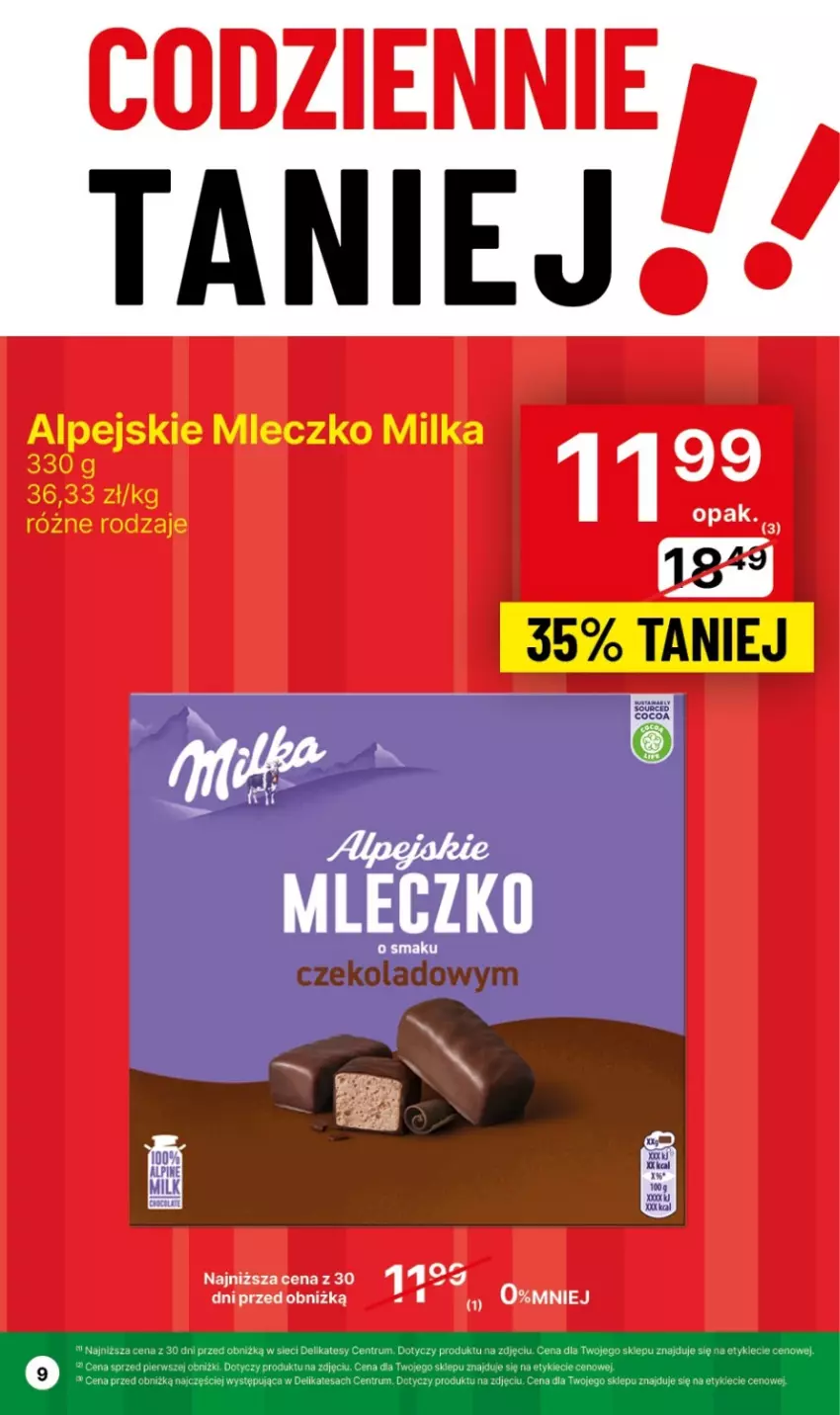 Gazetka promocyjna Delikatesy Centrum - NOWA GAZETKA Delikatesy Centrum od 4 marca! 4-10.03.2024 - ważna 04.03 do 10.03.2024 - strona 9 - produkty: Milka, Mleczko, Rum