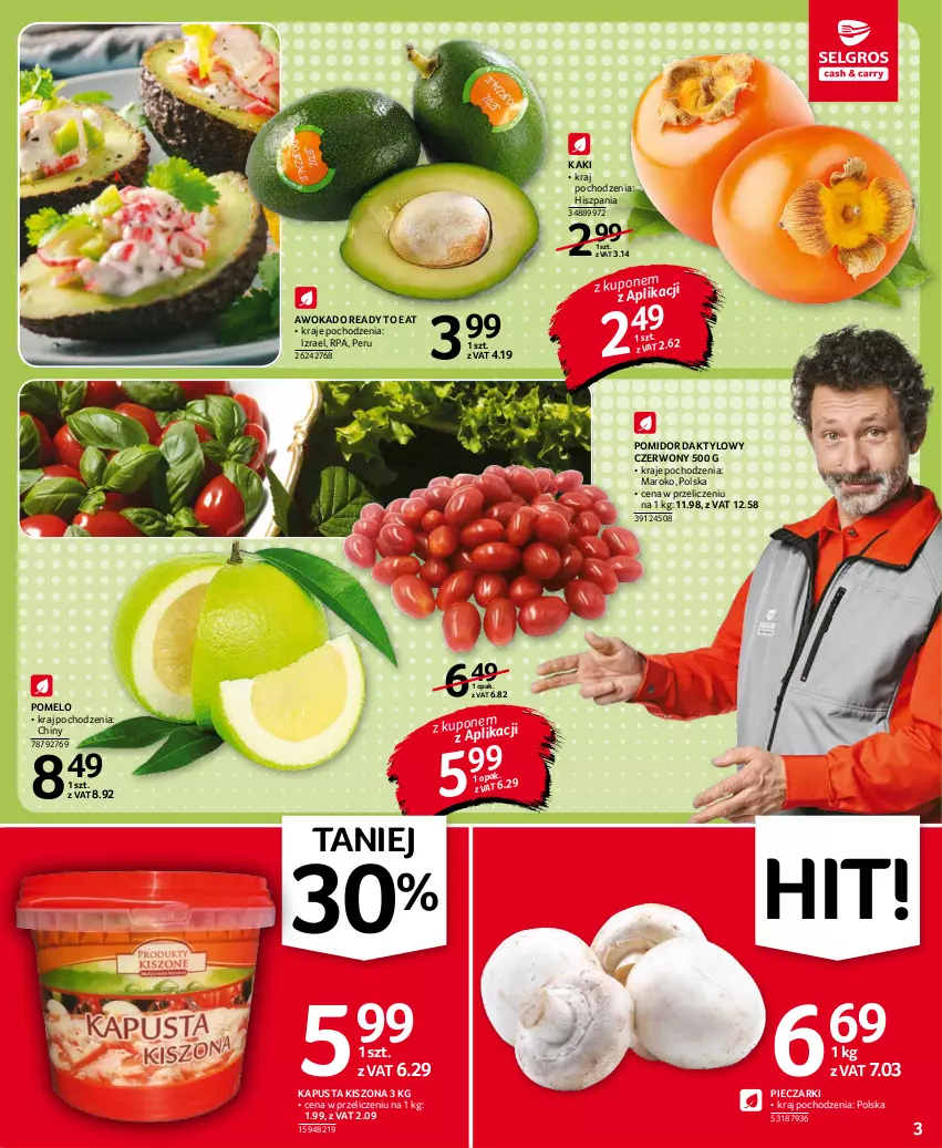 Gazetka promocyjna Selgros - Oferta spożywcza - ważna 14.10 do 27.10.2021 - strona 3 - produkty: Kaki, Piec, Pomelo