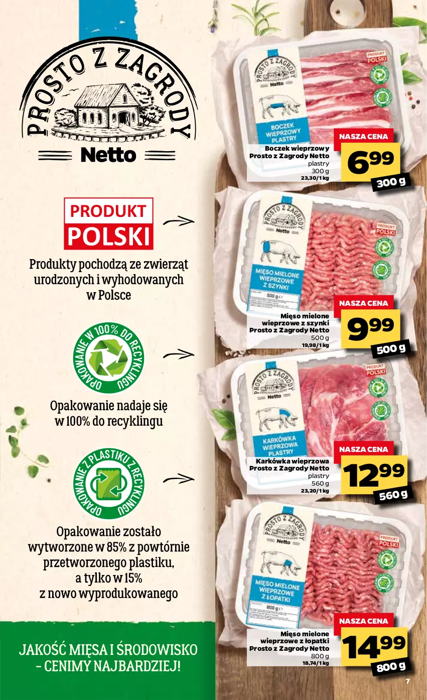 Gazetka promocyjna Netto - Oferta Tygodnia - ważna 18.01 do 23.01.2021 - strona 7 - produkty: Boczek, Boczek wieprzowy, Karkówka wieprzowa, Mięso, Mięso mielone