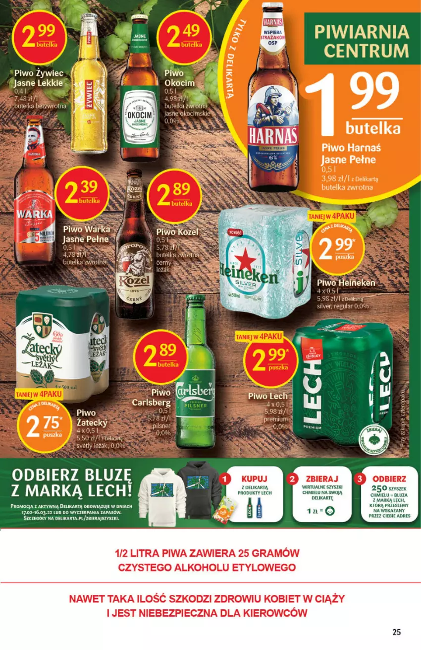 Gazetka promocyjna Delikatesy Centrum - Gazetka DC09 - ważna 03.03 do 09.03.2022 - strona 25 - produkty: Bluza, Dres, Gra, Harnaś, Heineken, LG, Piec, Piwa, Piwo, Warka