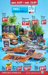 Gazetka promocyjna Aldi - Pełna oferta - Gazetka - ważna od 13.07 do 13.07.2024 - strona 7 - produkty: Sos, Ser, Mus, Pstrąg tęczowy, Karkówka wieprzowa, Kiełbaski białe, Boczek, Pstrąg, Grill, Boczek wieprzowy, Musztarda, Fa