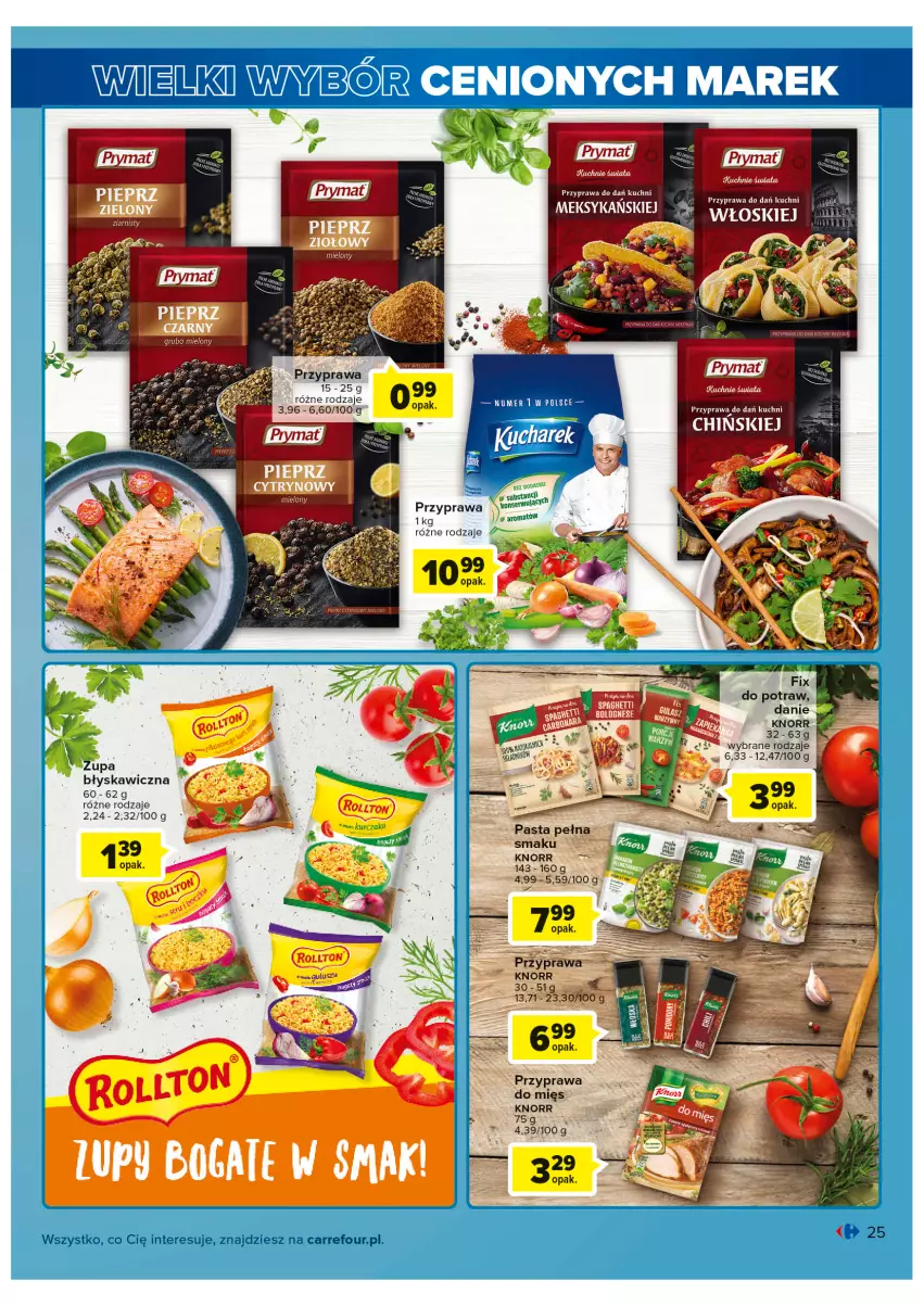 Gazetka promocyjna Carrefour - Gazetka Wielki wybór cenionych marek - ważna 02.08 do 13.08.2022 - strona 25 - produkty: Knorr, Prymat, Ser