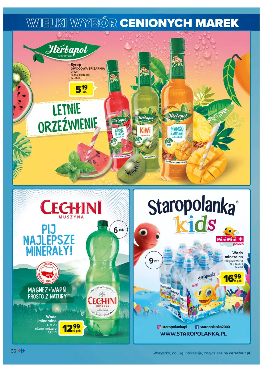 Gazetka promocyjna Carrefour - Gazetka Wielki wybór cenionych marek - ważna 02.08 do 13.08.2022 - strona 36 - produkty: Magnez, Syrop, Woda, Woda mineralna