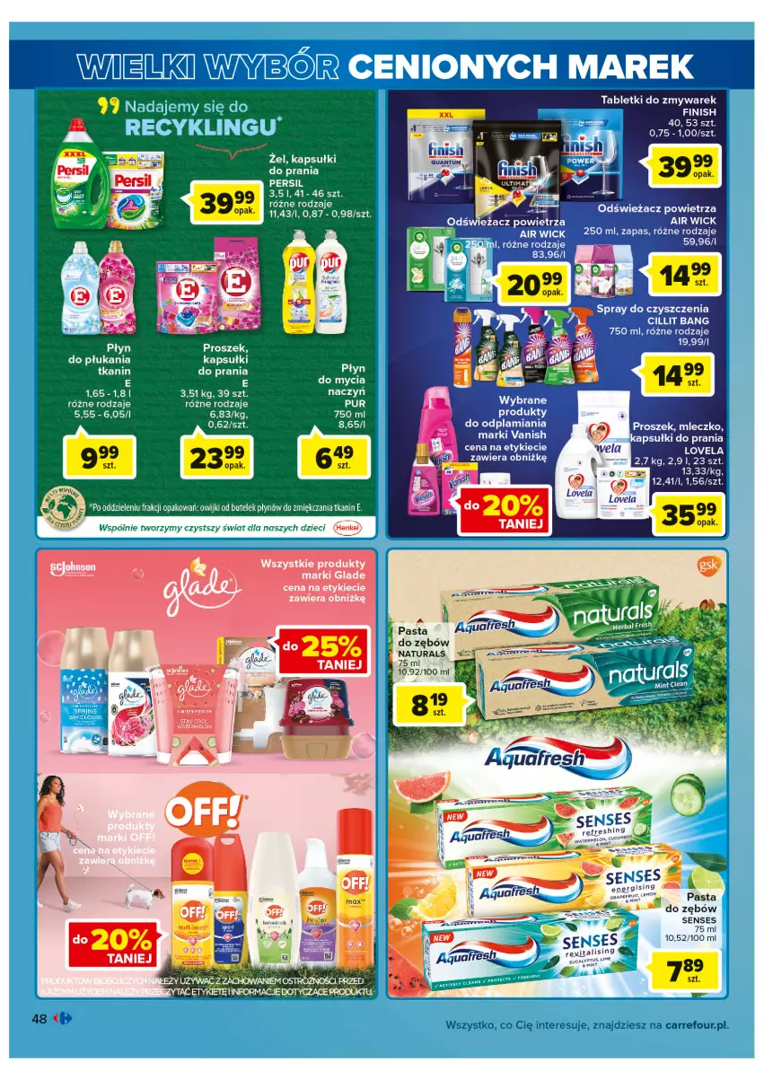 Gazetka promocyjna Carrefour - Gazetka Wielki wybór cenionych marek - ważna 02.08 do 13.08.2022 - strona 48 - produkty: Fa, Gra, Kapsułki do prania, Pasta do zębów, Senses, Tablet