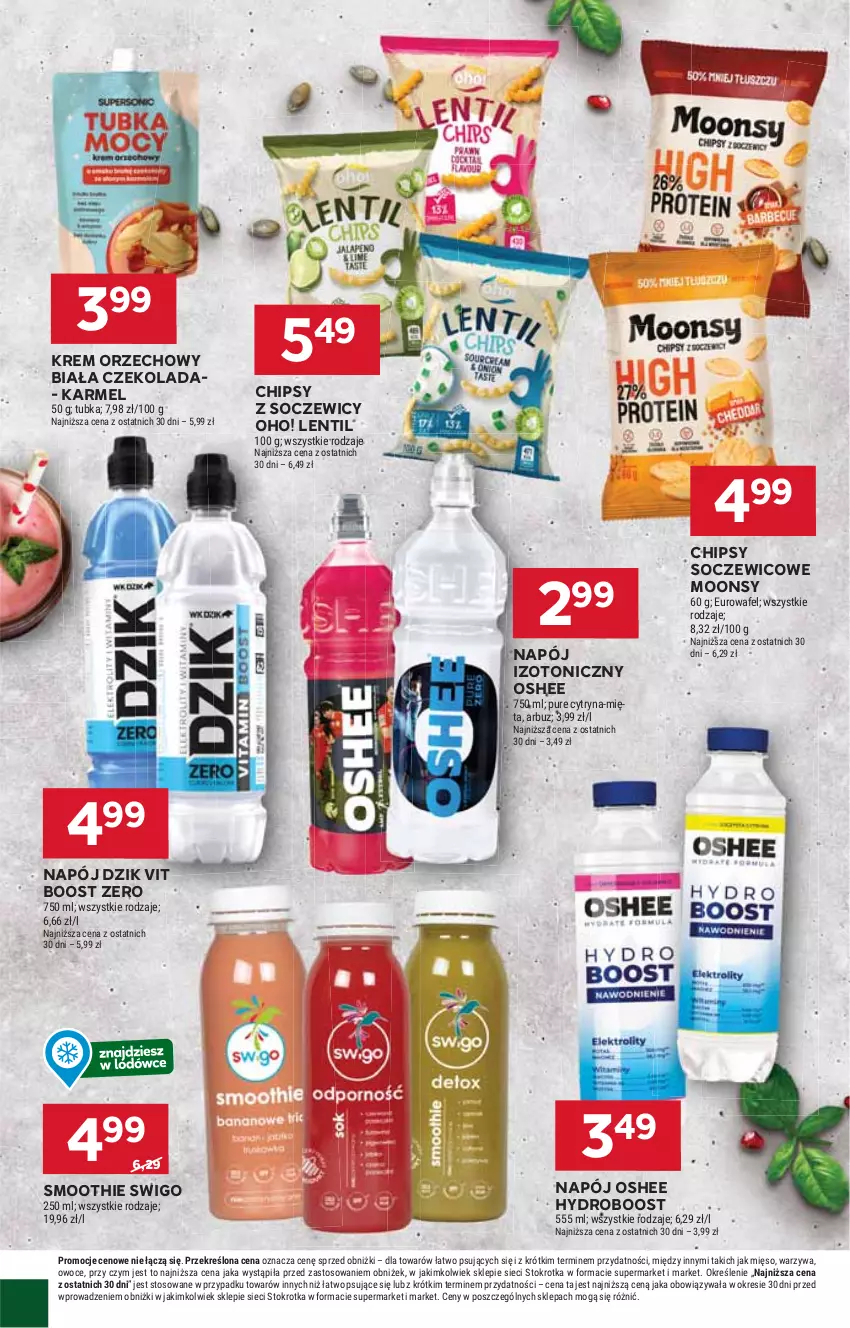 Gazetka promocyjna Stokrotka - Supermarket Opole/Radom - ważna 20.02 do 26.02.2025 - strona 24 - produkty: Chipsy, Czekolada, HP, Krem orzechowy, Napój, Napój izotoniczny, Oshee, Smoothie