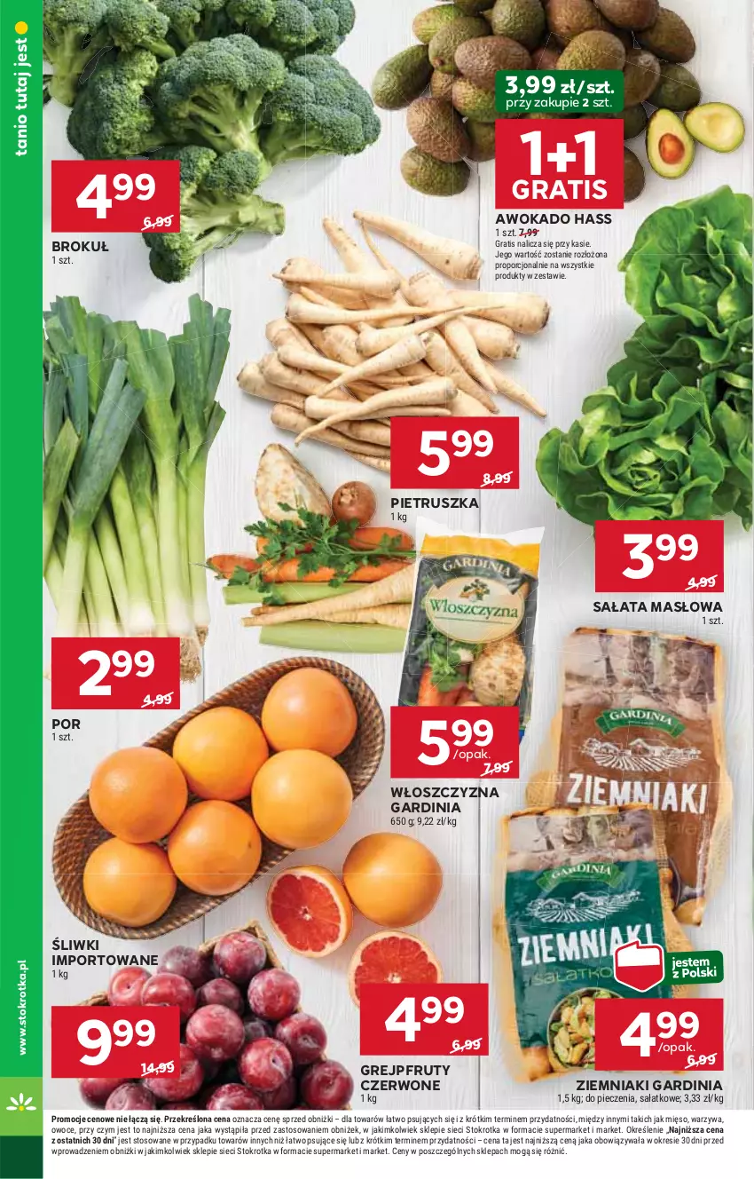 Gazetka promocyjna Stokrotka - Supermarket Opole/Radom - ważna 20.02 do 26.02.2025 - strona 6 - produkty: Gra, Grejpfrut, HP, Masło, Pietruszka, Por, Sałat, Sałata masłowa, Ziemniaki