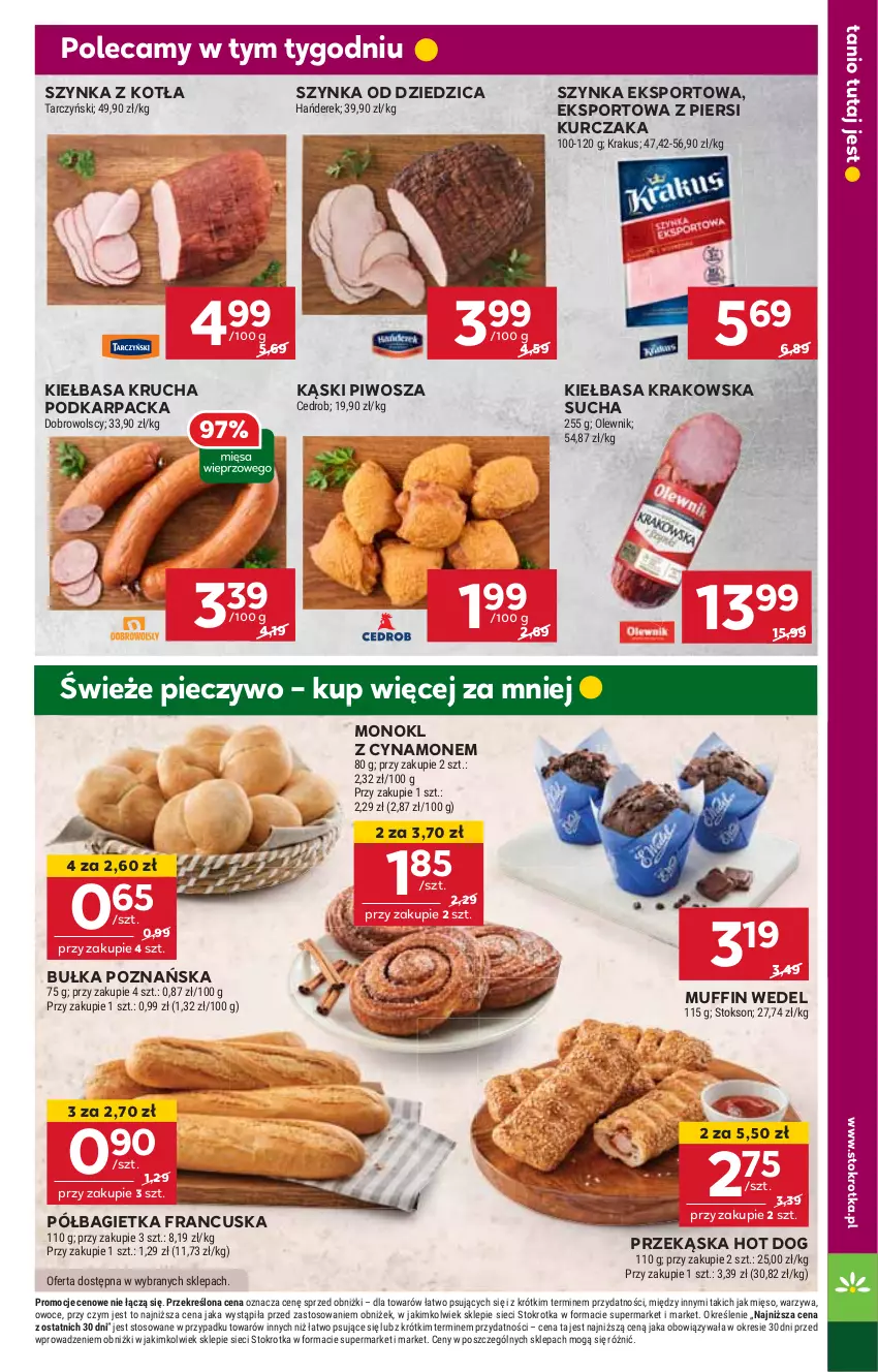 Gazetka promocyjna Stokrotka - Supermarket Opole/Radom - ważna 20.02 do 26.02.2025 - strona 9 - produkty: Bagietka, Bułka, Hot dog, HP, Karp, Kiełbasa, Kiełbasa krakowska, Kiełbasa krucha, Kurczak, Piec, Pieczywo, Piwo, Półbagietka, Por, Sport, Szynka