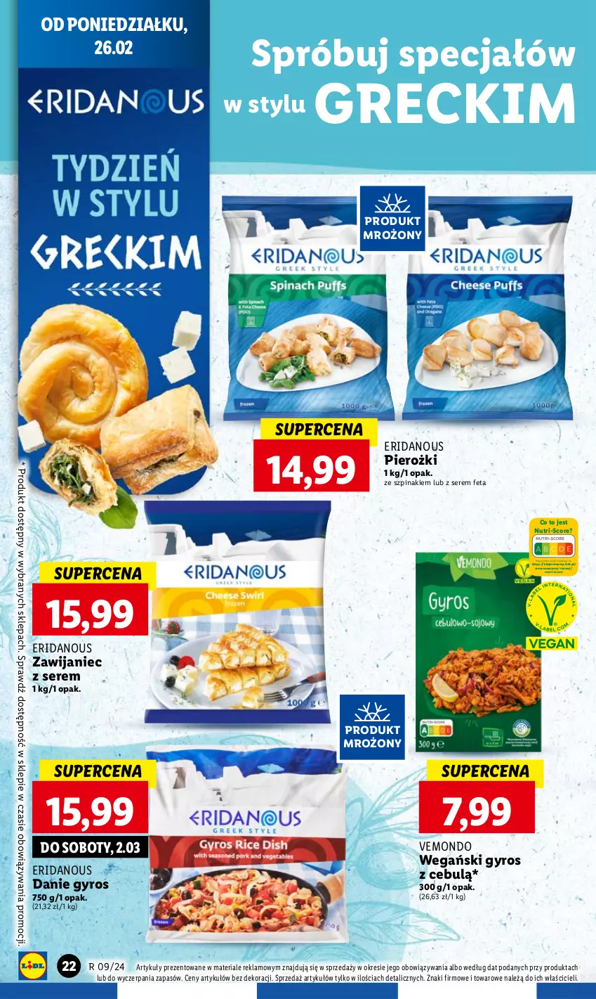 Gazetka promocyjna Lidl - GAZETKA - ważna 26.02 do 28.02.2024 - strona 24 - produkty: Feta, Gyros, Ser, Szpinak, Wazon