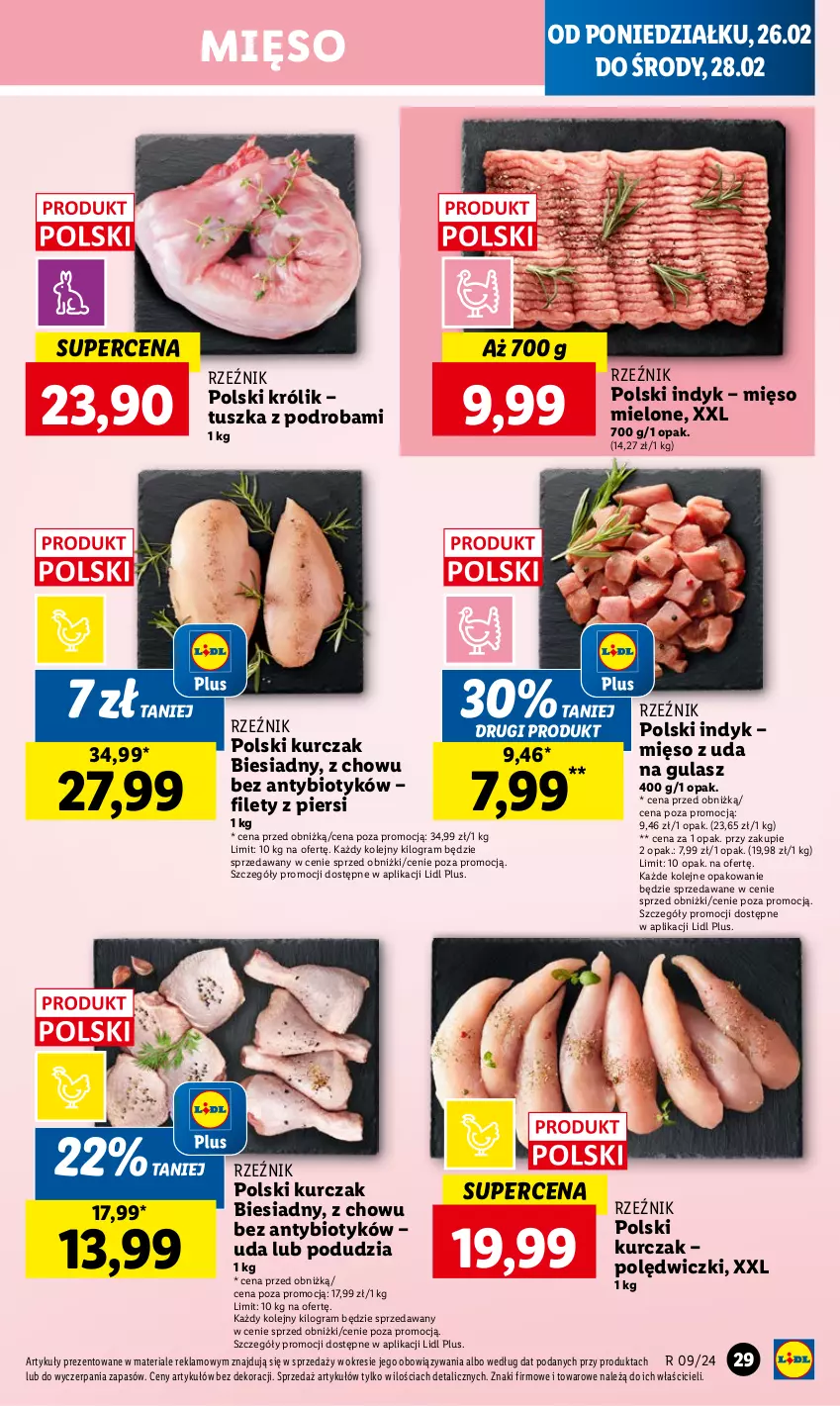 Gazetka promocyjna Lidl - GAZETKA - ważna 26.02 do 28.02.2024 - strona 31 - produkty: Gra, Królik, Kurczak, Mięso, Mięso mielone, Olej, Tusz