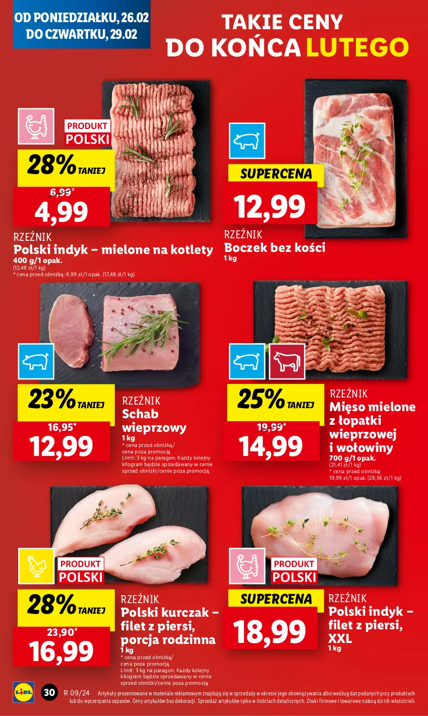 Gazetka promocyjna Lidl - GAZETKA - ważna 26.02 do 28.02.2024 - strona 32 - produkty: Boczek, Gra, Kotlet, Kurczak, Mięso, Mięso mielone, Mięso mielone z łopatki wieprzowej, Olej, Por, Schab wieprzowy