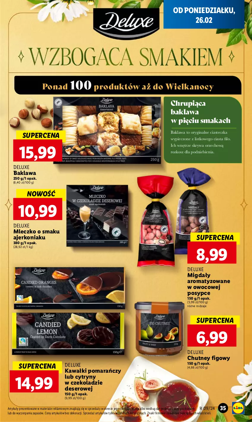 Gazetka promocyjna Lidl - GAZETKA - ważna 26.02 do 28.02.2024 - strona 37 - produkty: Cytryny, Deser, Gin, Kawa, Kosz, Migdały, Mleczko, Piec, Ser