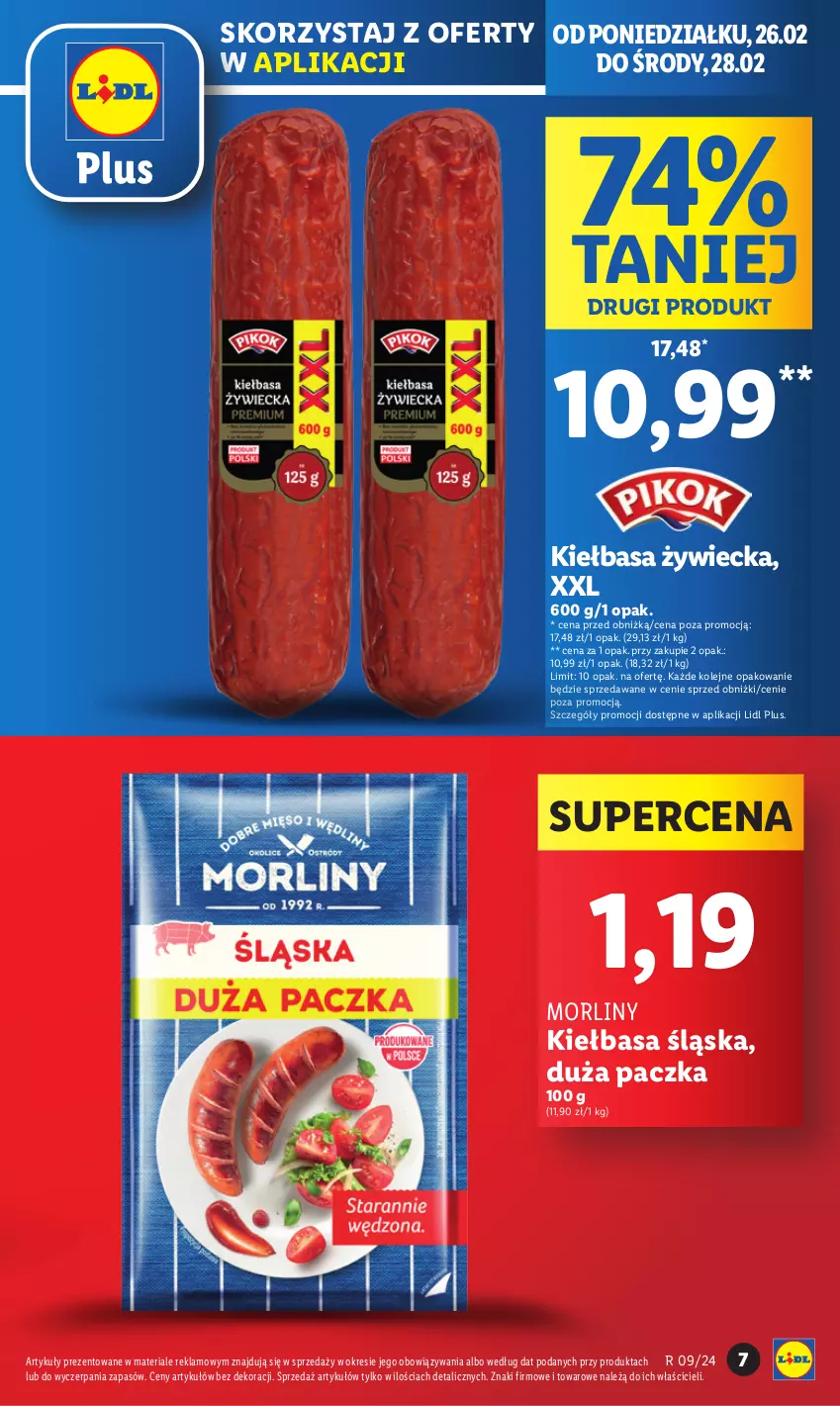 Gazetka promocyjna Lidl - GAZETKA - ważna 26.02 do 28.02.2024 - strona 7 - produkty: Kiełbasa, Kiełbasa śląska, Morliny, Olej