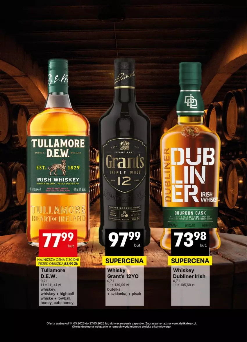 Gazetka promocyjna Delikatesy Centrum - Delibarek DC20-DC21 - ważna 14.05 do 27.05.2026 - strona 18 - produkty: Fa, Gra, Grant's, Rama, Szklanka, Whiskey, Whisky