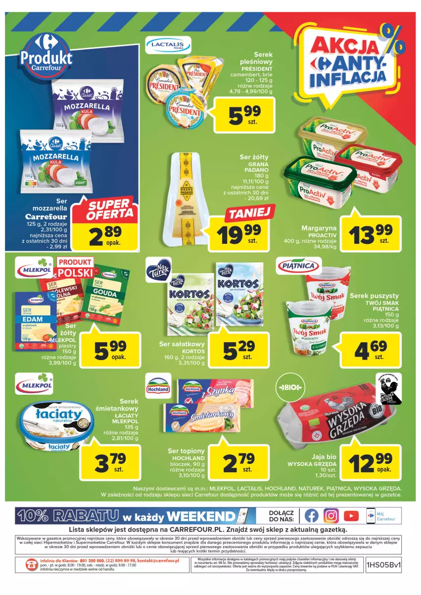 Gazetka promocyjna Carrefour - Gazetka Targ świeżości - ważna 30.01 do 04.02.2023 - strona 8 - produkty: Mozzarella, Ser, Taca