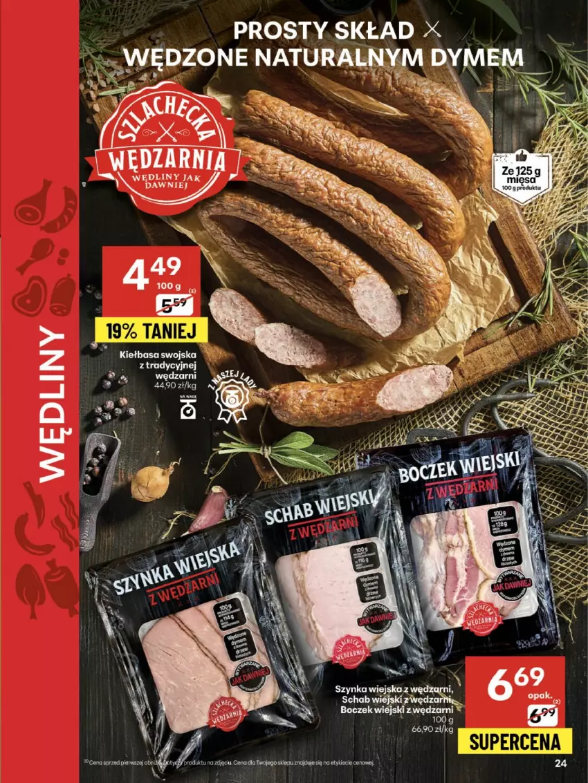 Gazetka promocyjna Delikatesy Centrum - Franczyza DC35 Czwartek - ważna 28.08 do 03.09.2025 - strona 24 - produkty: Kiełbasa, Szynka