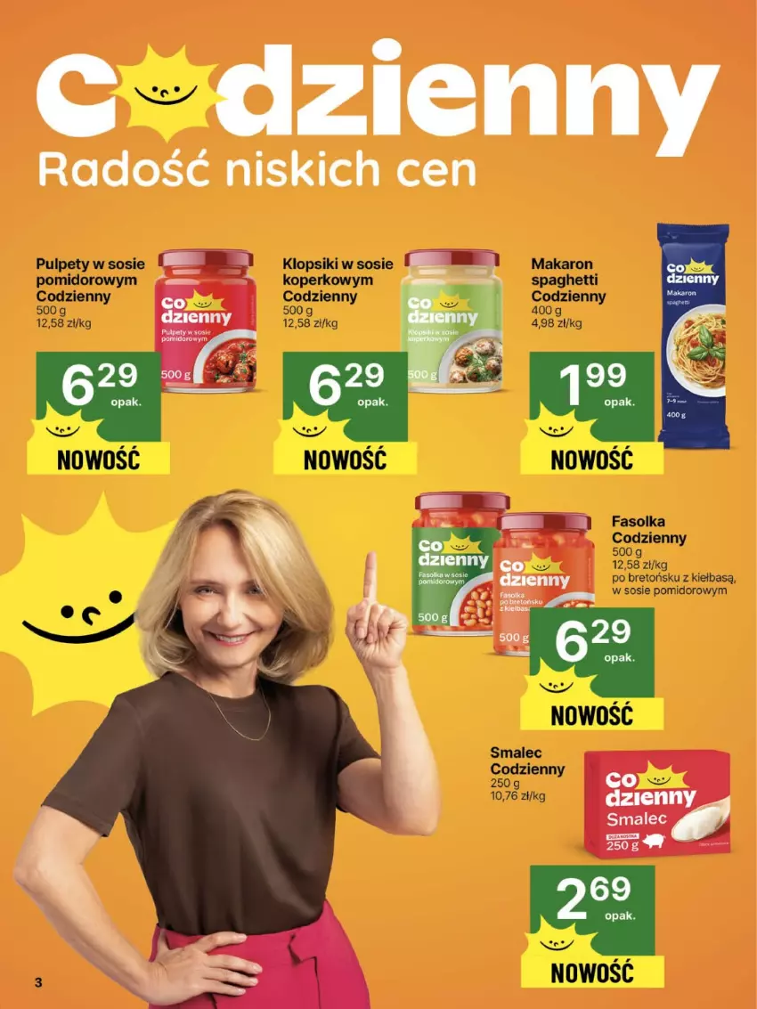 Gazetka promocyjna Delikatesy Centrum - Franczyza DC35 Czwartek - ważna 28.08 do 03.09.2025 - strona 3 - produkty: Fa, Klopsiki, Makaron, Pulpety, Sos, Spaghetti