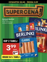 Gazetka promocyjna Delikatesy Centrum - Franczyza DC35 Czwartek - Gazetka - ważna od 03.09 do 03.09.2025 - strona 9 - produkty: Parówki, Berlinki