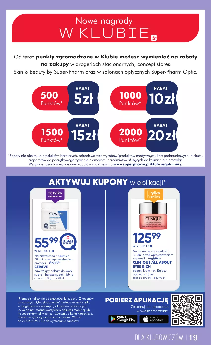 Gazetka promocyjna Super Pharm - Gazetka - ważna 14.02 do 27.02.2025 - strona 19 - produkty: CeraVe, Clin, Clinique, Karmi, Krem nawilżający, Mobil, Nawilżający balsam, Smartfon, Tera, Znicz