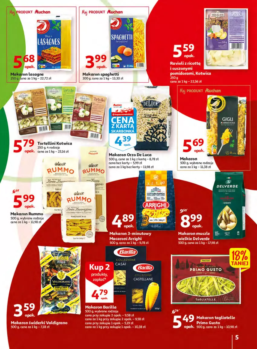 Gazetka promocyjna Auchan - Włoska kuchnia jest w cenie Hipermarkety - ważna 05.05 do 11.05.2022 - strona 5 - produkty: Fa, Makaron, Rum, Spaghetti